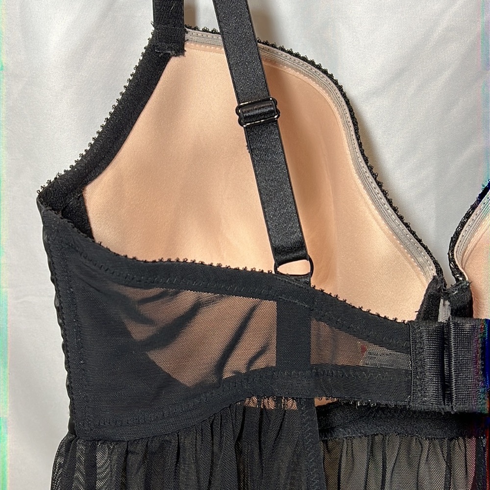 Parfait Womens Black Sexy Lace Babydoll Size 36E - Picture 5 of 8